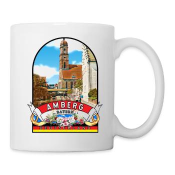 Amberg Bayern Vintage Deutschland - Tasse - Weiß - Rechts