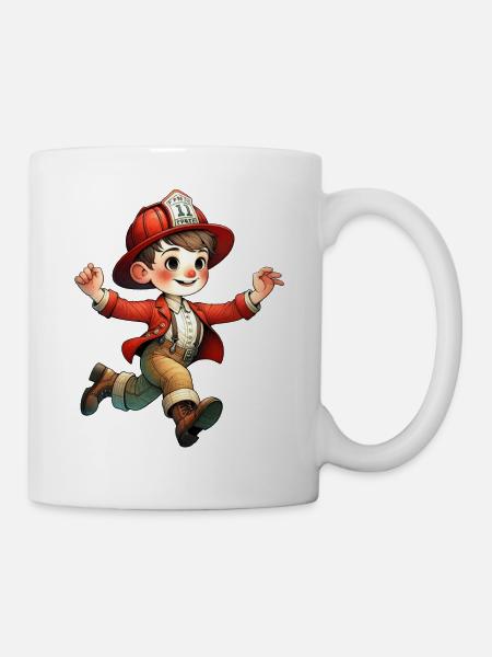 Feuerwehrjunge - Tasse - Weiß