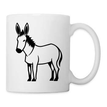 Esel - Tasse - Weiß - Rechts
