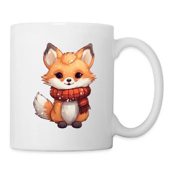 Winterliche Füchsin - Tasse - Weiß - Rechts