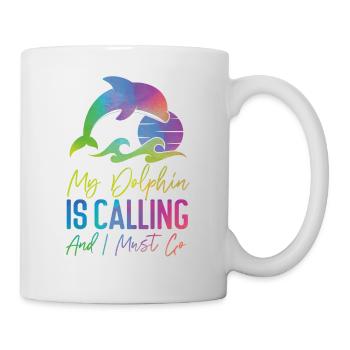 Dolphin Watercolor My Dolphin Is - Mug - white - Right