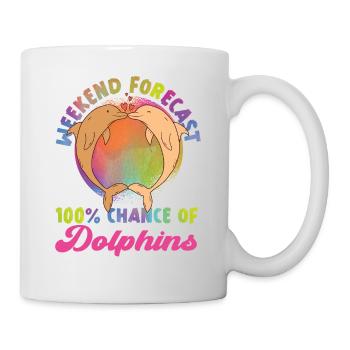 Dolphin Weekend Forecast: 100% - Tasse - Weiß - Rechts