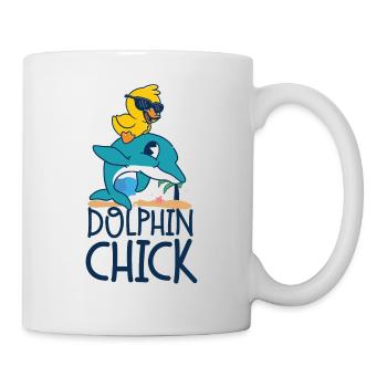 Dolphin Chicken Dolphin Chick - Tasse - Weiß - Rechts