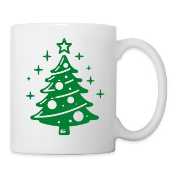 Sapin de Noël vert - Mug blanc - blanc - Droite