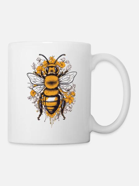 Hobby Imker Bienen Ästhetik Honigliebe Design - Tasse - Weiß