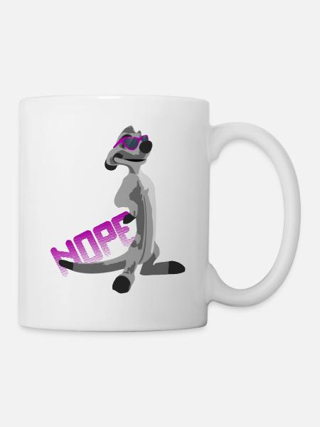 Erdmännchen NOPE - Tasse - Weiß