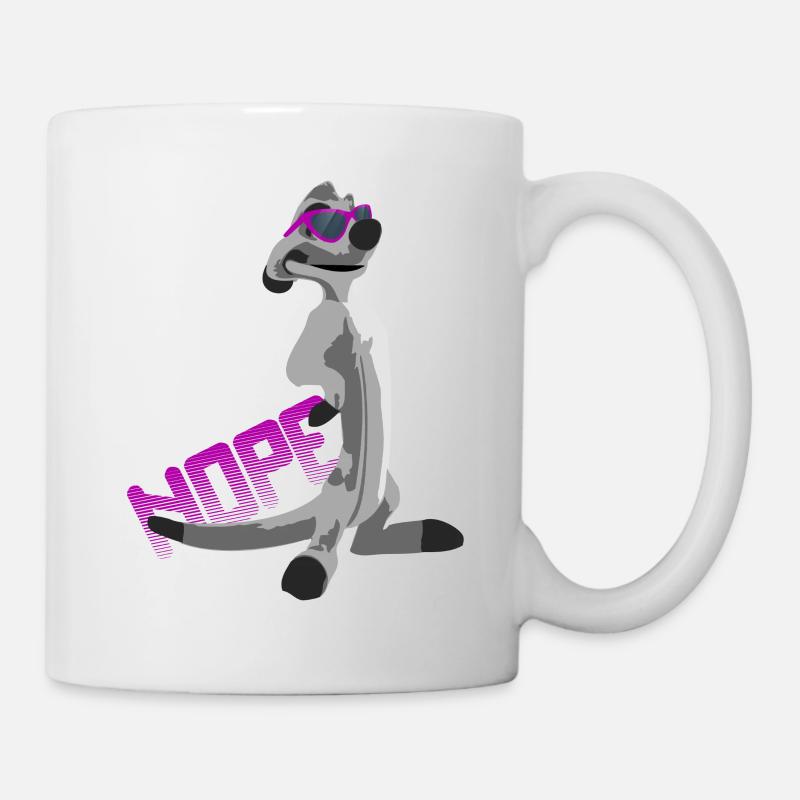 Erdmännchen NOPE - Tasse - Weiß