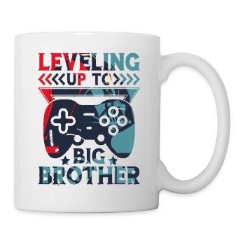 Big Brother Baby Funny Promote GameFamily Level Up - Mug - white - Right