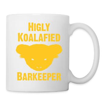 Higly koalafied Barkeeper - hochqualifiziert - Tasse - Weiß - Rechts