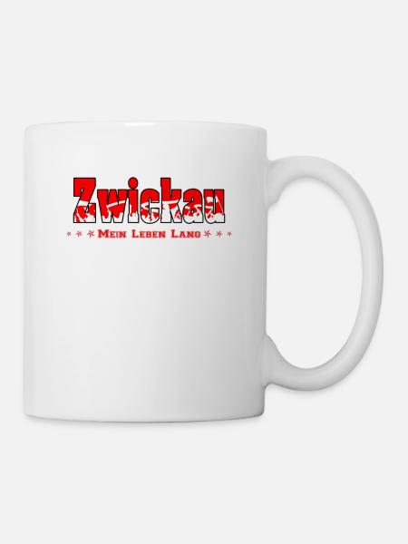 Zwickau Fussball Fans Mein Leben Lang - Tasse - Weiß
