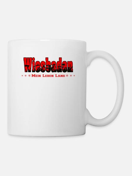 Wiesbaden Fussball Fans Mein Leben Lang - Tasse - Weiß