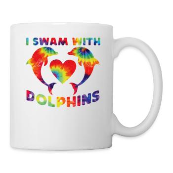 Dauphin Tie Dye avec lequel j’ai nagé - Mug blanc - blanc - Droite