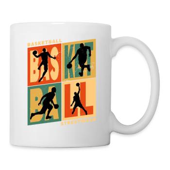 Basket-ball Basket-ball joueur Fan Vintage rétro - Mug blanc - blanc - Droite