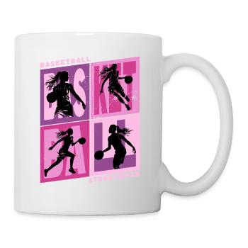 Basket-ball Femme Basketteur Joueur de basket-ball - Mug blanc - blanc - Droite
