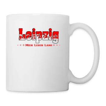 Leipzig Fussball Fans Mein Leben Lang - Tasse - Weiß - Rechts