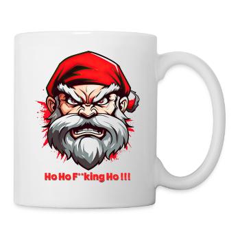 Père Noël en colère - Ho Ho F**king Ho !! - Mug blanc - blanc - Droite
