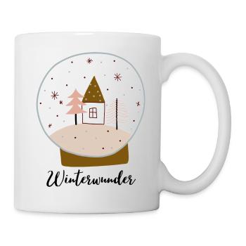 Weihnachtswunder Aufdruck Glaskugel - Tasse - Weiß - Rechts