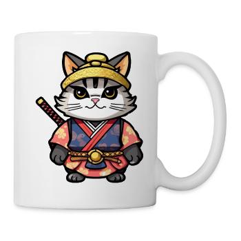 Samurai Cat #13 - Mug - white - Right
