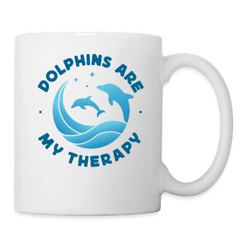 Dolphin Dolphins Are My Therapy - Tasse - Weiß - Rechts