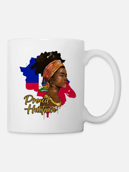 Haïti Drapeau Haïtien Femme Princesse I Cadeau - Mug blanc - blanc