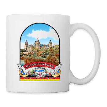 Deutschland Aschaffenburg Bayern Vintage - Tasse - Weiß - Rechts