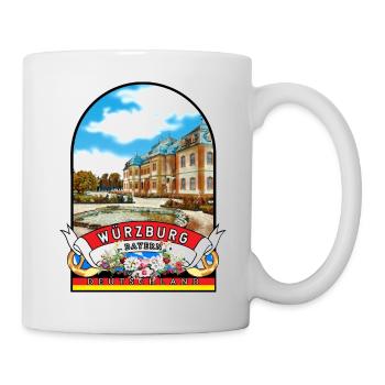 Deutschland Würzburg Bayern Vintage - Tasse - Weiß - Rechts