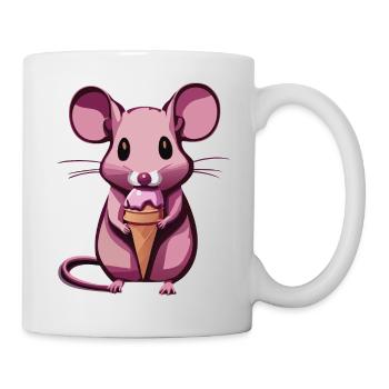 Maus - Tasse - Weiß - Rechts