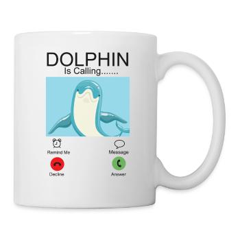 Dolphin Phone Display Dolphin Is - Tasse - Weiß - Rechts