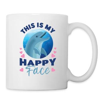 Dolphin This Is My Happy Face - Tasse - Weiß - Rechts