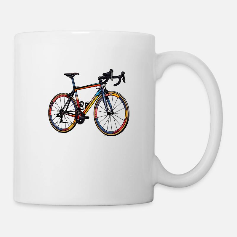 Rennrad Silhouette - Tasse - Weiß