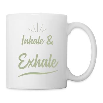 Dictons de yoga Inspirez Expirez - Mug blanc - blanc - Droite