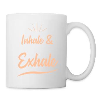 inhale & exhale - Tasse - Weiß - Rechts