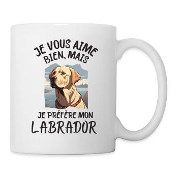 Chien de race Labrador - Mug blanc - blanc - Droite