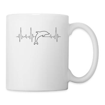Dolphin Heartbeat - Tasse - Weiß - Rechts