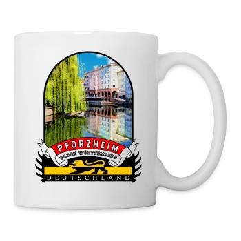 Deutschland Pforzheim Vintage Baden-Württemberg - Tasse - Weiß - Rechts