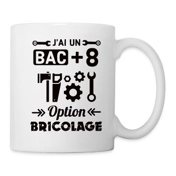 J ai un bac plus 8 option bricoleur - Mug blanc - blanc - Droite