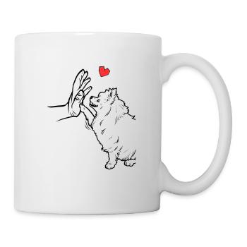 Pomeranian Niedlicher Pomeranian Liebe - Tasse - Weiß - Rechts