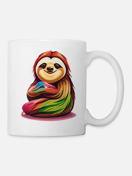 Cuddly Sloth - Mug - white