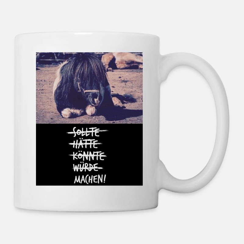 Donner Motto-Shirt - Tasse - Weiß