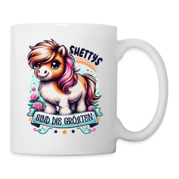 Shetland Pony - Tasse - Weiß - Rechts