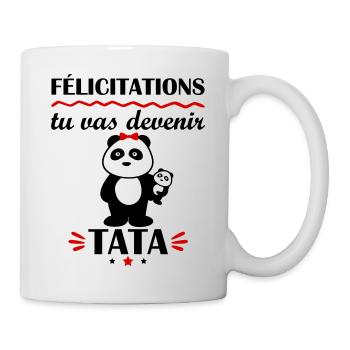 Tu vas devenir tata, annonce grossesse, famille - Mug blanc - blanc - Droite