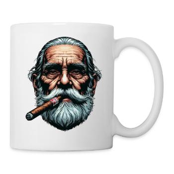 Old man with cigar - Mug - white - Right
