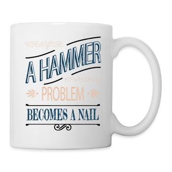Bday Fun Chainsaw Tools Woodworker - Mug - white - Right