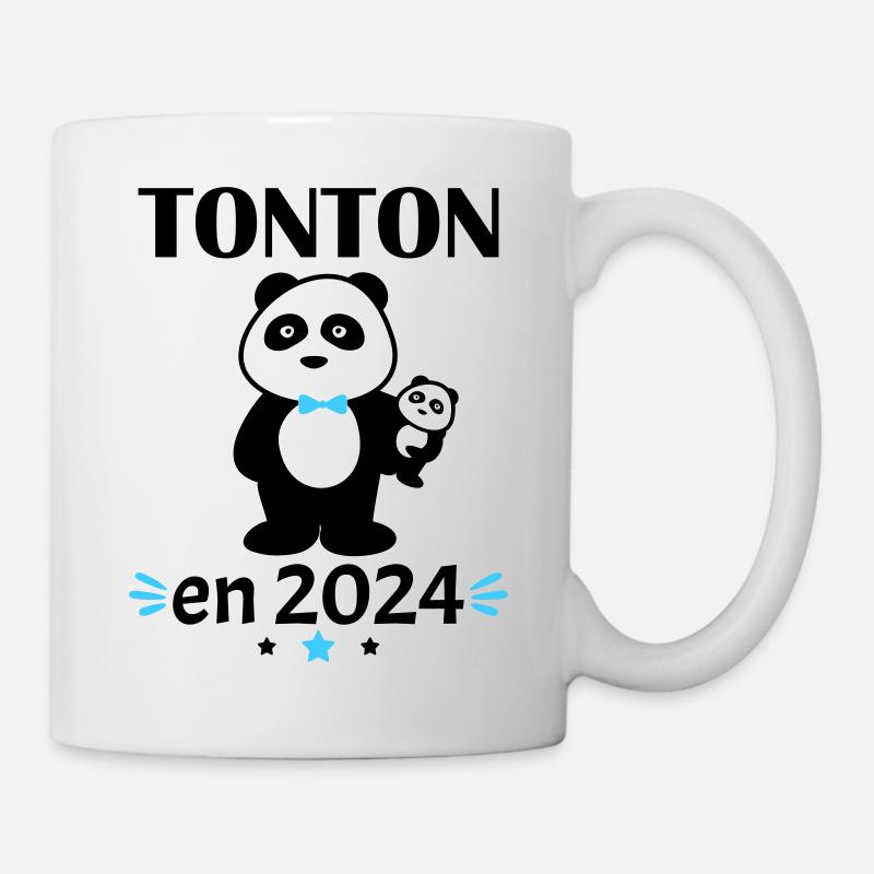 Tonton en 2024, annonce grossesse, famille - Mug blanc - blanc