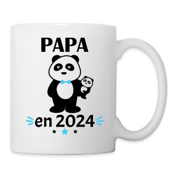 Papa en 2024, annonce grossesse, famille - Mug blanc - blanc - Droite
