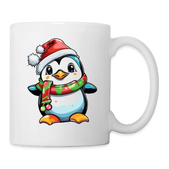 Pinguin / Tier / Weihnachten / Winter / Kindlich - Tasse - Weiß - Rechts