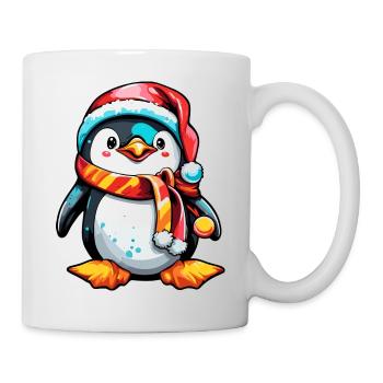 Pinguin / Tier / Weihnachten / Winter / Kindlich - Tasse - Weiß - Rechts
