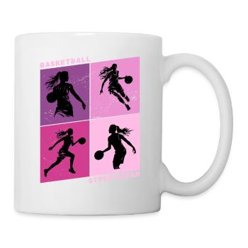 Basket-ball Femme Basketteur Joueur de basket-ball - Mug blanc - blanc - Droite