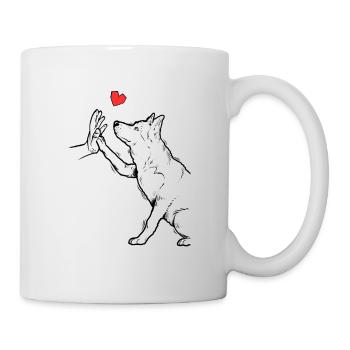 Siberian Husky Niedlich Siberian Husky Liebe - Tasse - Weiß - Rechts