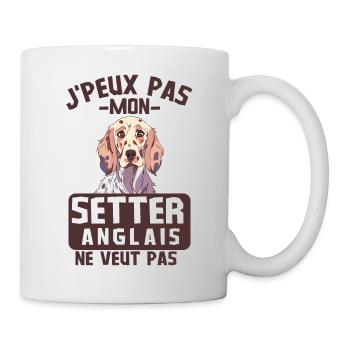 Setter anglais chien mignon - Mug blanc - blanc - Droite